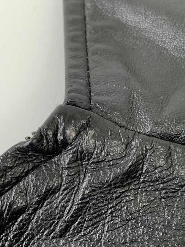【中古品】【メンズ】 ST JOHN'S BAY セントジョンズベイ LEATHER JACKET レザー ジャケット メンズ アウター 革ジャン ジップアップ 146-260925-em-43-min サイズ：L カラー：ブラック 万代Net店