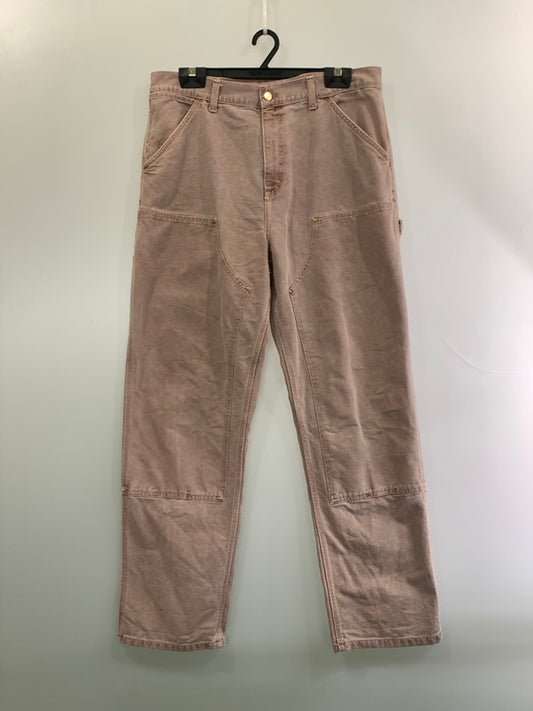 【中古品】【メンズ】 CARHARTT WIP カーハート DOUBLE KNEE PANTS ダブルニーパンツ メンズ ボトムス 153-261020-em-64-min サイズ：34×32 カラー：ライトピンク 万代Net店