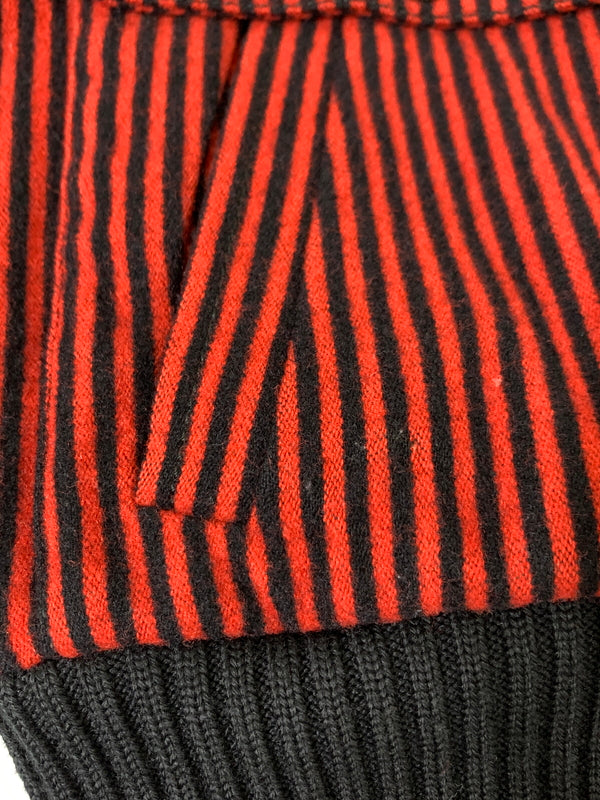 【中古品】【メンズ】 VIVIENNE WESTWOOD MAN ヴィヴィアンウエストウッドマン STRIPE WOOL JACKET ストライプ ウール ジャケット メンズ アウター 羊毛 141-260925-em-20-min サイズ：46 カラー：レッド/ブラック 万代Net店