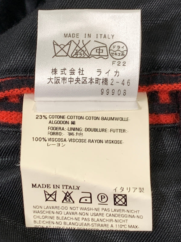【中古品】【メンズ】 VIVIENNE WESTWOOD MAN ヴィヴィアンウエストウッドマン STRIPE WOOL JACKET ストライプ ウール ジャケット メンズ アウター 羊毛 141-260925-em-20-min サイズ：46 カラー：レッド/ブラック 万代Net店