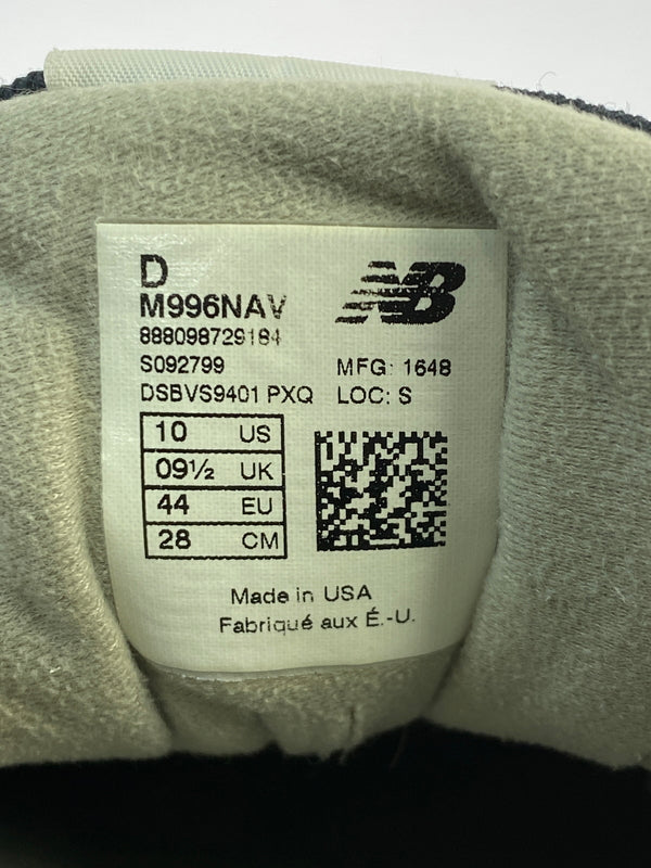 【中古品】【メンズ】 NEW BALANCE ニューバランス MADE IN USA M996NAV アメリカ製 スニーカー メンズ シューズ 靴 162-260927-em-10-min サイズ：28.0 カラー：ネイビー系 万代Net店