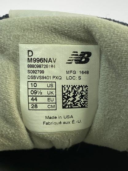【中古品】【メンズ】 NEW BALANCE ニューバランス MADE IN USA M996NAV アメリカ製 スニーカー メンズ シューズ 靴 162-260927-em-10-min サイズ：28.0 カラー：ネイビー系 万代Net店