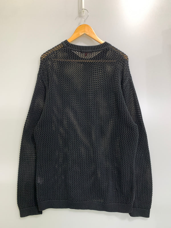 【中古品】【メンズ】 SUPREME シュプリーム 24FW WAFFLE SMALL BOX SWEATER ワッフル スモール ボックス セーター メンズ トップス ニット 149-260925-em-19-min サイズ：XL カラー：ブラック 万代Net店