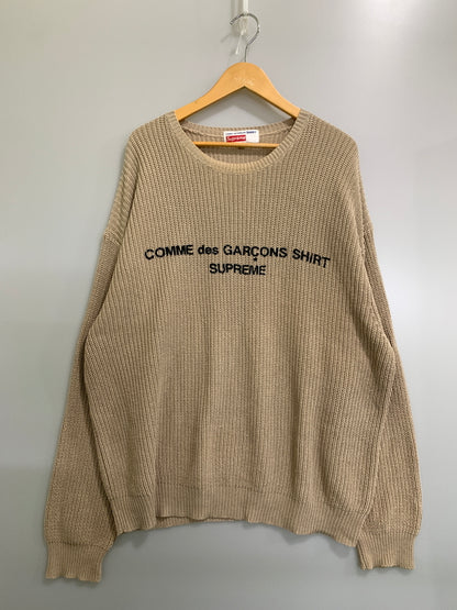 【中古品】【メンズ】 SUPREME シュプリーム × COMME DES GARCONS SHIRT コムデギャルソン・シャツ SWEATER TAN セーター タン ニット メンズ トップス 149-260925-em-18-min サイズ：X カラー：ライトブラウン 万代Net店
