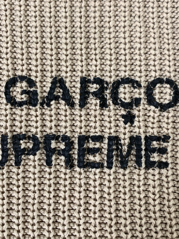 【中古品】【メンズ】 SUPREME シュプリーム × COMME DES GARCONS SHIRT コムデギャルソン・シャツ SWEATER TAN セーター タン ニット メンズ トップス 149-260925-em-18-min サイズ：X カラー：ライトブラウン 万代Net店