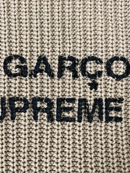 【中古品】【メンズ】 SUPREME シュプリーム × COMME DES GARCONS SHIRT コムデギャルソン・シャツ SWEATER TAN セーター タン ニット メンズ トップス 149-260925-em-18-min サイズ：X カラー：ライトブラウン 万代Net店