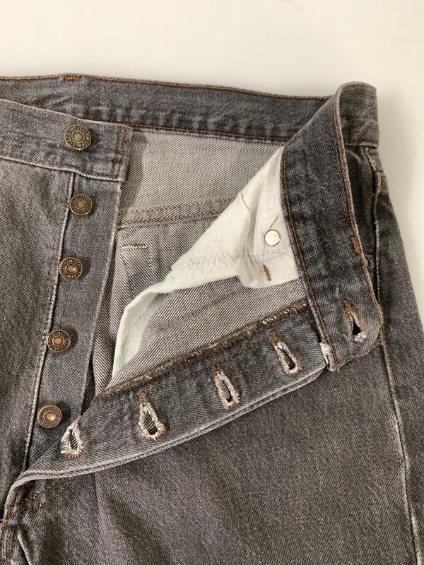 【現状渡し品】【メンズ】 LEVI'S リーバイス 501 BLACK DENIM PANT 501-0658 501 ブラック デニムパンツ メンズ ボトムス ジーンズ ジーパン 157-260925-em-27-min サイズ：W34L32 カラー：グレー 万代Net店