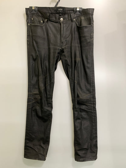 【現状渡し品】【メンズ】 BURBERRY BLACK LABEL バーバリーブラックレーベル コーティングスキニー BMS24-350-09 スキニーパンツ メンズ ボトムス 152-260925-em-29-min サイズ：85 カラー：ブラック 万代Net店