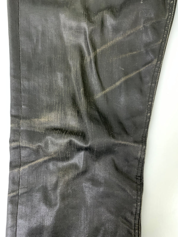 【現状渡し品】【メンズ】 BURBERRY BLACK LABEL バーバリーブラックレーベル コーティングスキニー BMS24-350-09 スキニーパンツ メンズ ボトムス 152-260925-em-29-min サイズ：85 カラー：ブラック 万代Net店