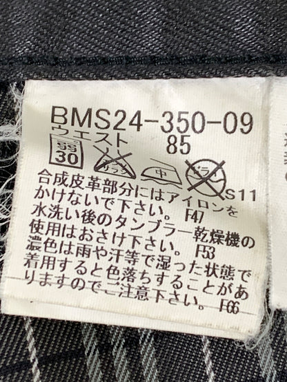 【現状渡し品】【メンズ】 BURBERRY BLACK LABEL バーバリーブラックレーベル コーティングスキニー BMS24-350-09 スキニーパンツ メンズ ボトムス 152-260925-em-29-min サイズ：85 カラー：ブラック 万代Net店