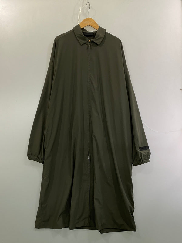【中古品】【メンズ】 FOG ESSENTIALS フォグ エッセンシャルズ NYLON LONG COAT ナイロン ロング コート メンズ アウター 142-261007-em-25-min サイズ：L カラー：モスグリーン系 万代Net店