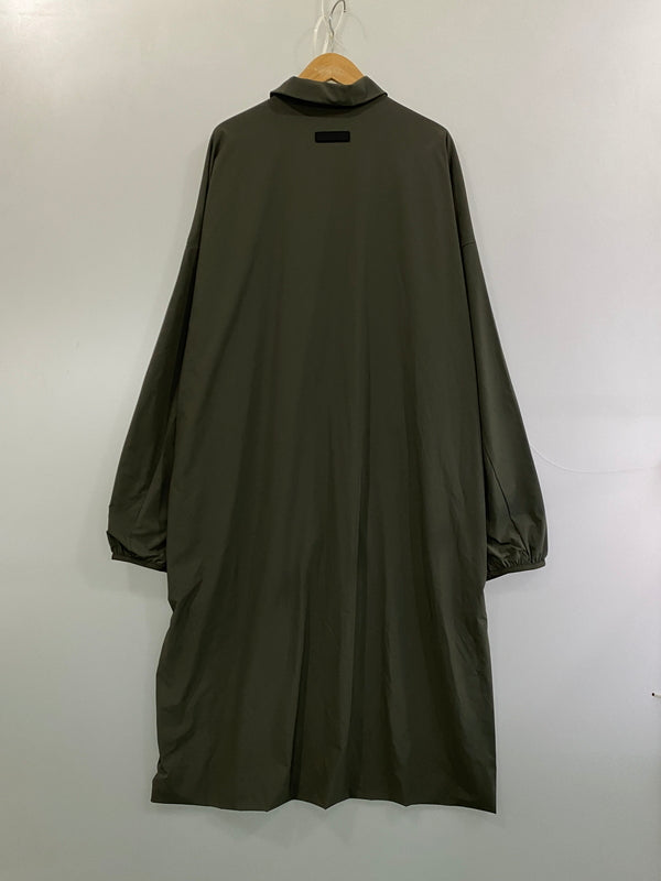 【中古品】【メンズ】 FOG ESSENTIALS フォグ エッセンシャルズ NYLON LONG COAT ナイロン ロング コート メンズ アウター 142-261007-em-25-min サイズ：L カラー：モスグリーン系 万代Net店