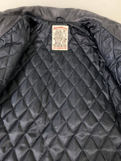 【中古品】【メンズ】 BLACK EYE PACHT ブラックアイパッチ × AVIREX アビレックス SIGNATURE VARSITY JACKET シグネチャー バーシティ ジャケット スタジャン スタジアムジャンパー 羊革 142-260925-em-33-min サイズ：XL カラー：ブラック/グレー 万代Net店
