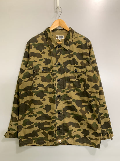 【中古品】【メンズ】 A BATHING APE アベイシングエイプ 1ST CAMO WORK SHIRT 001SHB301025X ファースト カモ ワーク シャツ メンズ 長袖シャツ トップス 142-261002-em-17-min サイズ：XXL カラー：ブラウン系 万代Net店