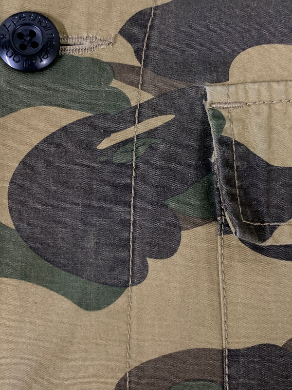 【中古品】【メンズ】 A BATHING APE アベイシングエイプ 1ST CAMO WORK SHIRT 001SHB301025X ファースト カモ ワーク シャツ メンズ 長袖シャツ トップス 142-261002-em-17-min サイズ：XXL カラー：ブラウン系 万代Net店