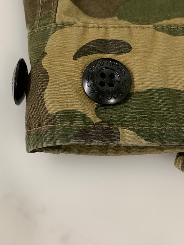 【中古品】【メンズ】 A BATHING APE アベイシングエイプ 1ST CAMO WORK SHIRT 001SHB301025X ファースト カモ ワーク シャツ メンズ 長袖シャツ トップス 142-261002-em-17-min サイズ：XXL カラー：ブラウン系 万代Net店