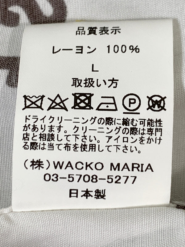 【中古品】【メンズ】 WACKO MARIA ワコマリア HAWAIIAN SHIRT S/S -TYPE 4 24SS-WMS-HI04 ハワイアン シャツ ショートスリーブ アロハシャツ メンズ 半袖シャツ 142-260925-em-34-min サイズ：L カラー：ホワイト/ブラック 万代Net店