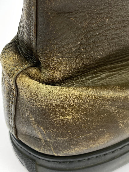 【現状渡し品】【メンズ】 GUCCI グッチ HI CUT SNEAKER レザーハイカットスニーカー シューズ 靴 164-260927-em-15-min サイズ：不明 カラー：ブラウン系 万代Net店