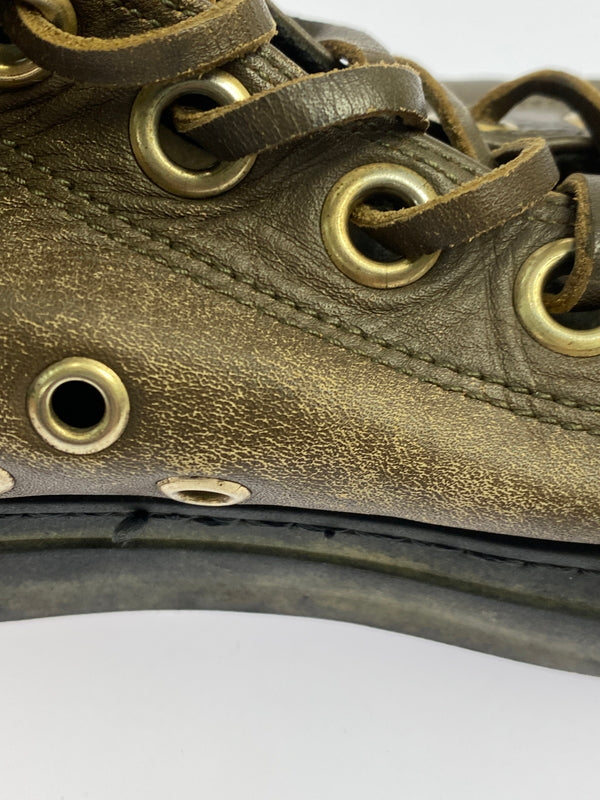 【現状渡し品】【メンズ】 GUCCI グッチ HI CUT SNEAKER レザーハイカットスニーカー シューズ 靴 164-260927-em-15-min サイズ：不明 カラー：ブラウン系 万代Net店