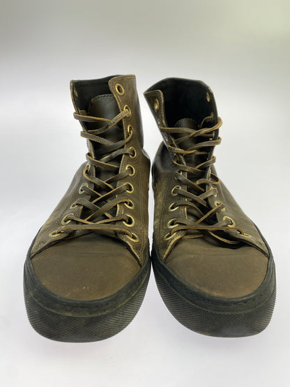 【現状渡し品】【メンズ】 GUCCI グッチ HI CUT SNEAKER レザーハイカットスニーカー シューズ 靴 164-260927-em-15-min サイズ：不明 カラー：ブラウン系 万代Net店