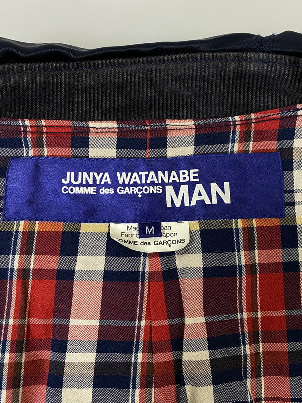 【中古品】【メンズ】 JUNYA WATANABE COMMEdesGARCONS MAN ジュンヤワタナベコムデギャルソンマン WH-C016 ダッフル コート 140-260926-zi-12-min サイズ：M カラー：ネイビー/オレンジ/ホワイト 万代Net店