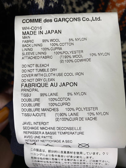 【中古品】【メンズ】 JUNYA WATANABE COMMEdesGARCONS MAN ジュンヤワタナベコムデギャルソンマン WH-C016 ダッフル コート 140-260926-zi-12-min サイズ：M カラー：ネイビー/オレンジ/ホワイト 万代Net店