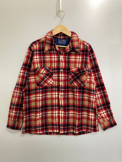【現状渡し品】【メンズ】 PENDLETON ペンドルトン 70S WOOL BOARD SHIRT ウール ボード シャツ 146-260926-zi-13-min サイズ：L カラー：レッド系 万代Net店