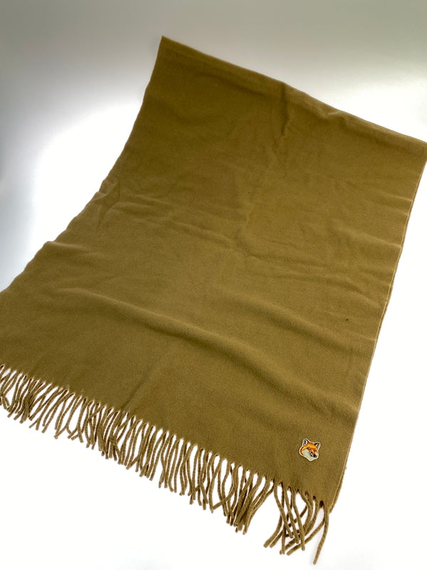 【中古品】【メンズ】 MAISON KITSUNE メゾンキツネ WOOL SCARF ウールスカーフ 小物 マフラー ストール 187-260929-hu-43-min カラー：ブラウン系 万代Net店