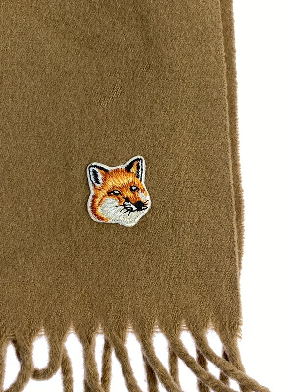 【中古品】【メンズ】 MAISON KITSUNE メゾンキツネ WOOL SCARF ウールスカーフ 小物 マフラー ストール 187-260929-hu-43-min カラー：ブラウン系 万代Net店