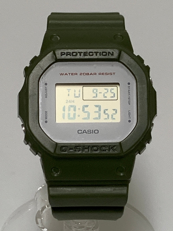 【中古品】【メンズ】 G-SHOCK ジーショック 5600 SERIES クウォーツウォッチ DW-5600M-3JF 腕時計 カシオ ミリタリーカラー 196-260927-em-36-min カラー：カーキ 万代Net店