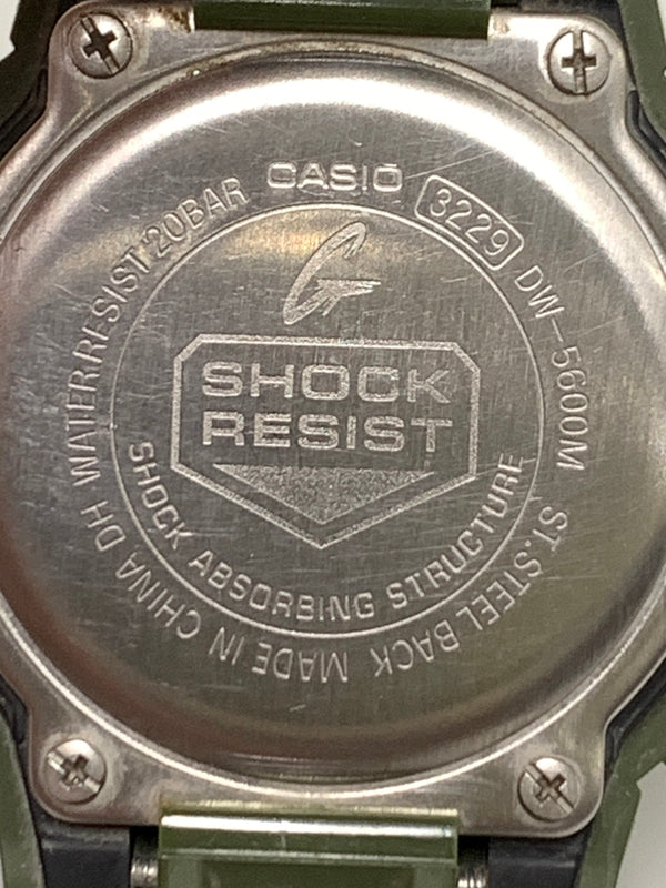 【中古品】【メンズ】 G-SHOCK ジーショック 5600 SERIES クウォーツウォッチ DW-5600M-3JF 腕時計 カシオ ミリタリーカラー 196-260927-em-36-min カラー：カーキ 万代Net店