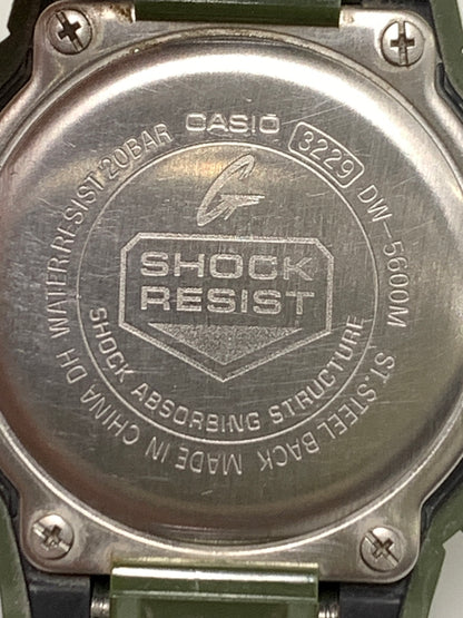 【中古品】【メンズ】 G-SHOCK ジーショック 5600 SERIES クウォーツウォッチ DW-5600M-3JF 腕時計 カシオ ミリタリーカラー 196-260927-em-36-min カラー：カーキ 万代Net店