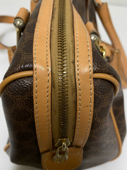 【現状渡し品】【メンズ/レディース】 CELINE セリーヌ マカダム 2WAY ミニボストン カバン 鞄 マカダム柄 手持ち 肩掛け ショルダー 180-260927-em-30-min カラー：ブラウン系 万代Net店
