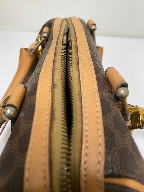 【現状渡し品】【メンズ/レディース】 CELINE セリーヌ マカダム 2WAY ミニボストン カバン 鞄 マカダム柄 手持ち 肩掛け ショルダー 180-260927-em-30-min カラー：ブラウン系 万代Net店