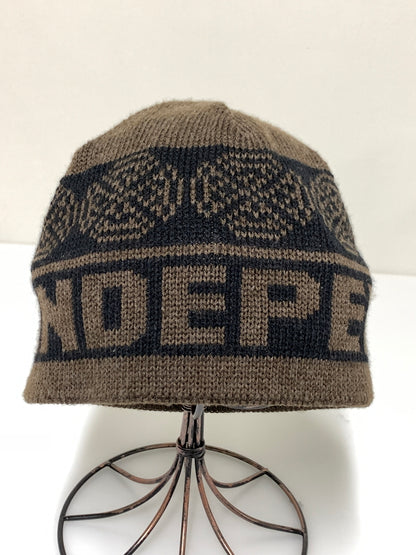 【中古品】【メンズ】 INDEPENDENT インディペンデント LOGO BEANIE ロゴ ビーニー ニットキャップ 帽子 ニット帽 185-260927-em-52-min カラー：ブラウン/ブラック 万代Net店