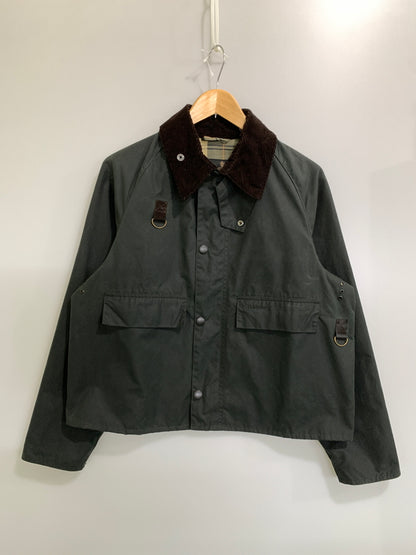 【中古品】【メンズ】 BARBOUR バブアー SPEY WAX COTTON SHORT BROUSON 242MWX1212 スペイ ワックス コットン ショート ブルゾン メンズ アウター オイルコットン素材 上着 ジャンパー 144-260925-em-30-min サイズ：M カラー：ダークグリーン系 万代Net店