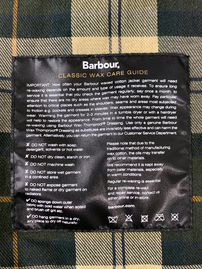 【中古品】【メンズ】 BARBOUR バブアー SPEY WAX COTTON SHORT BROUSON 242MWX1212 スペイ ワックス コットン ショート ブルゾン メンズ アウター オイルコットン素材 上着 ジャンパー 144-260925-em-30-min サイズ：M カラー：ダークグリーン系 万代Net店