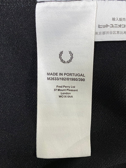 【中古品】【メンズ】 FRED PERRY フレッドペリー M2633 VELOUR PANEL TRICOT CARDIGAN ベロア パネル トリコット カーディガン 141-260926-zi-25-min サイズ：S カラー：ブラック 万代Net店