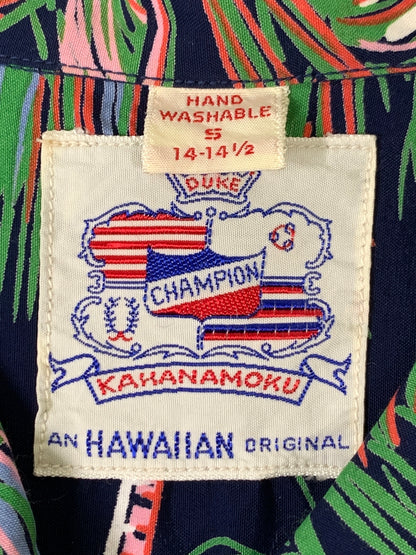 【中古品】【メンズ】 DUKE KAHANAMOKU デューク カハナモク ALOHA SHIRT COCONUT PALMS & DIAMOND HEAD DK36202 アロハシャツ メンズ 半袖シャツ ハワイアン ショートスリーブ 145-260925-em-35-min サイズ：S 14-14 1/2 カラー：ネイビー（ベース） 万代Net店