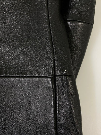 【現状渡し品】【メンズ】 USED ユーズド 60-70'S LEATHER COAT レザー コート アウター 146-260926-zi-14-min サイズ：不明 カラー：ブラック 万代Net店