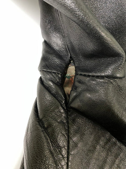 【現状渡し品】【メンズ】 USED ユーズド 60-70'S LEATHER COAT レザー コート アウター 146-260926-zi-14-min サイズ：不明 カラー：ブラック 万代Net店