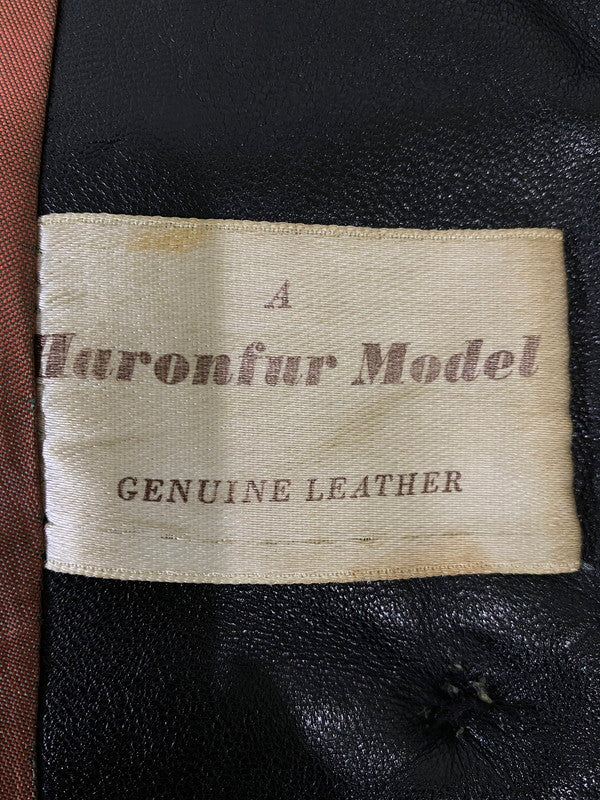 【現状渡し品】【メンズ】 USED ユーズド 60-70'S LEATHER COAT レザー コート アウター 146-260926-zi-14-min サイズ：不明 カラー：ブラック 万代Net店