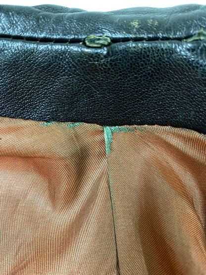 【現状渡し品】【メンズ】 USED ユーズド 60-70'S LEATHER COAT レザー コート アウター 146-260926-zi-14-min サイズ：不明 カラー：ブラック 万代Net店