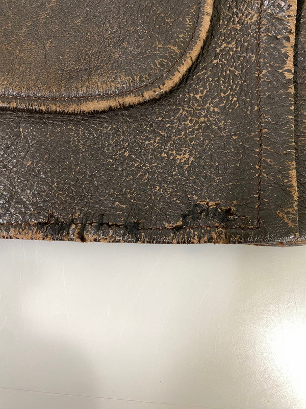 【現状渡し品】【メンズ】 W.B.PLACE&CO. 推定50'S LEATHER COAT レザーコート アウター 146-260926-zi-01-min サイズ：42 カラー：ブラウン 万代Net店