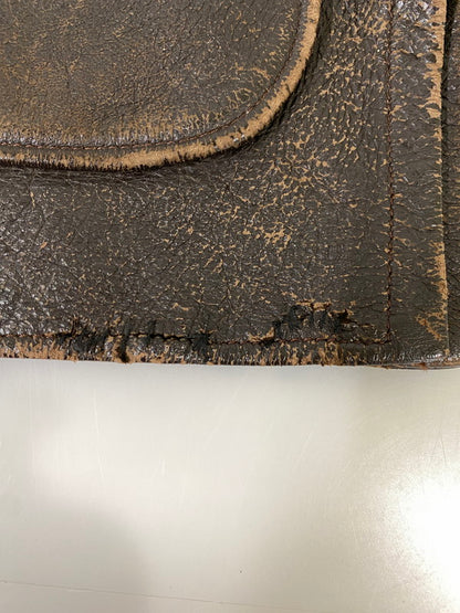 【現状渡し品】【メンズ】 W.B.PLACE&CO. 推定50'S LEATHER COAT レザーコート アウター 146-260926-zi-01-min サイズ：42 カラー：ブラウン 万代Net店