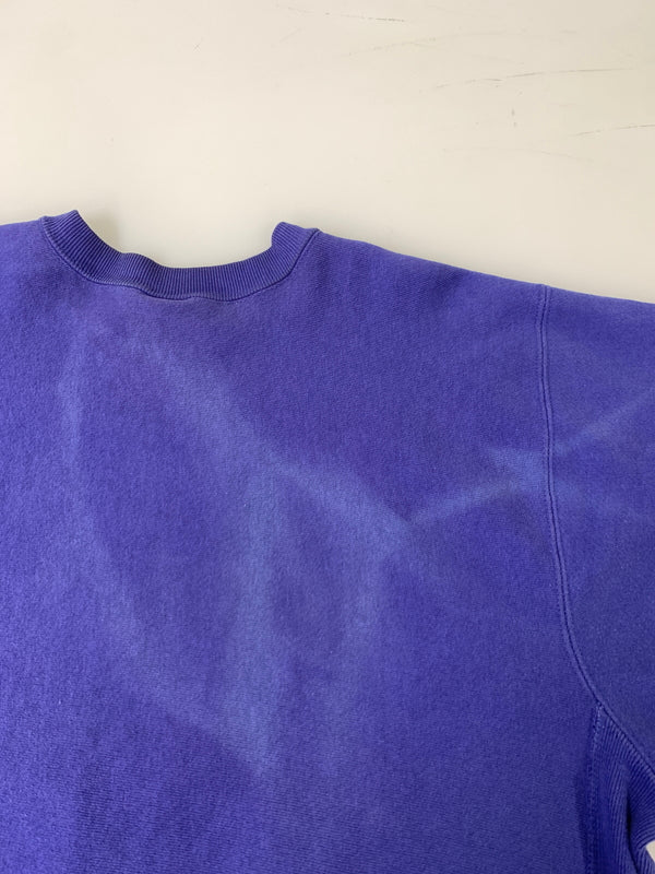 【中古品】【メンズ】 CHAMPION チャンピオン 90S 三段プリント REVERSEWEAVE SWEATSHIRT リバースウィーブ スウェット トップス メンズ トレーナー 146-260925-em-23-min サイズ：XL カラー：パープル系 万代Net店