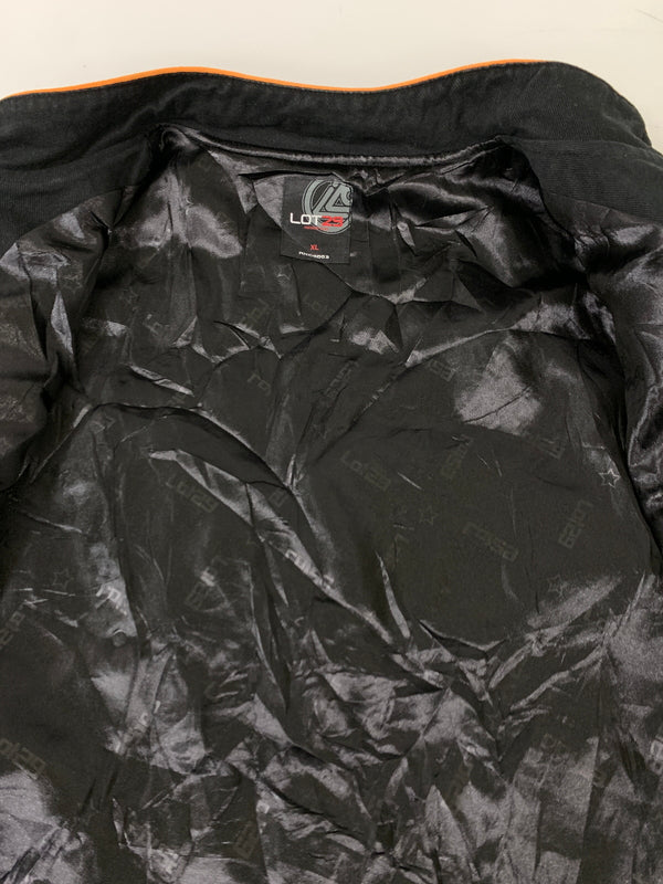 【現状渡し品】【メンズ】 LOONEY TUNES ルーニー テューンズ 90S RACING JACKET レーシング ジャケット 90年代 ヴィンテージ ワッペン 刺繍 メンズ ブルゾン アウター 146-260925-em-32-min サイズ：XL カラー：ブラック 万代Net店