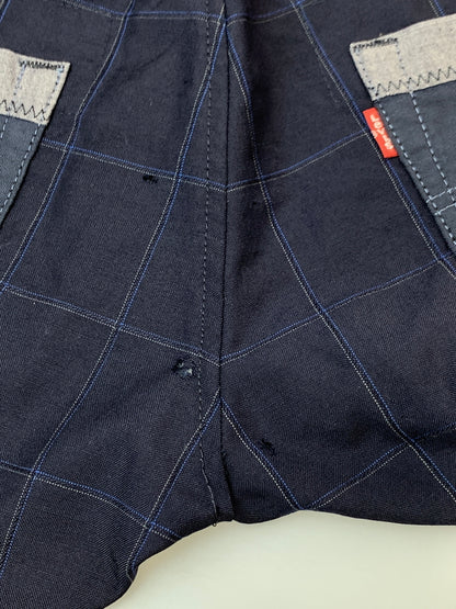 【現状渡し品】【メンズ】 JUNYA WATANABE COMME DES GARCON MAN×LEVI'S ジュンヤ ワタナベ コム デ ギャルソン マン リーバイス チェックパンツ WK-P202 151-260929-hu-20-min サイズ：L カラー：ネイビー 万代Net店