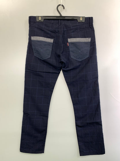 【現状渡し品】【メンズ】 JUNYA WATANABE COMME DES GARCON MAN×LEVI'S ジュンヤ ワタナベ コム デ ギャルソン マン リーバイス チェックパンツ WK-P202 151-260929-hu-20-min サイズ：L カラー：ネイビー 万代Net店