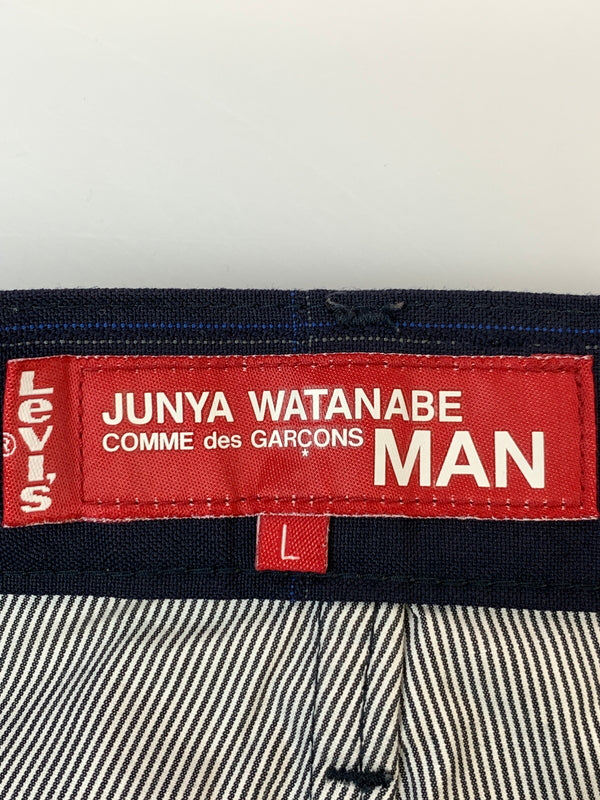 【現状渡し品】【メンズ】 JUNYA WATANABE COMME DES GARCON MAN×LEVI'S ジュンヤ ワタナベ コム デ ギャルソン マン リーバイス チェックパンツ WK-P202 151-260929-hu-20-min サイズ：L カラー：ネイビー 万代Net店